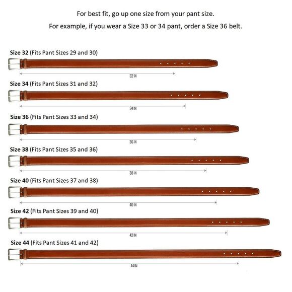 Boston Leather Men's Fully Lined Sam Browne Leather Work Belt - Picture 5 of 5